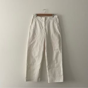 Babaton Off-White Wide Leg Jeans